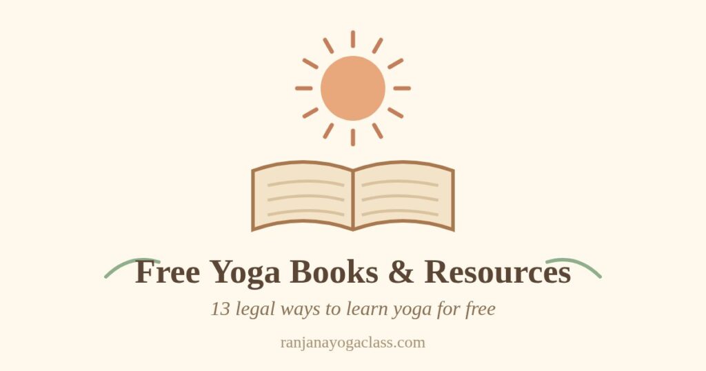 Open book under a rising sun - free yoga books and resources