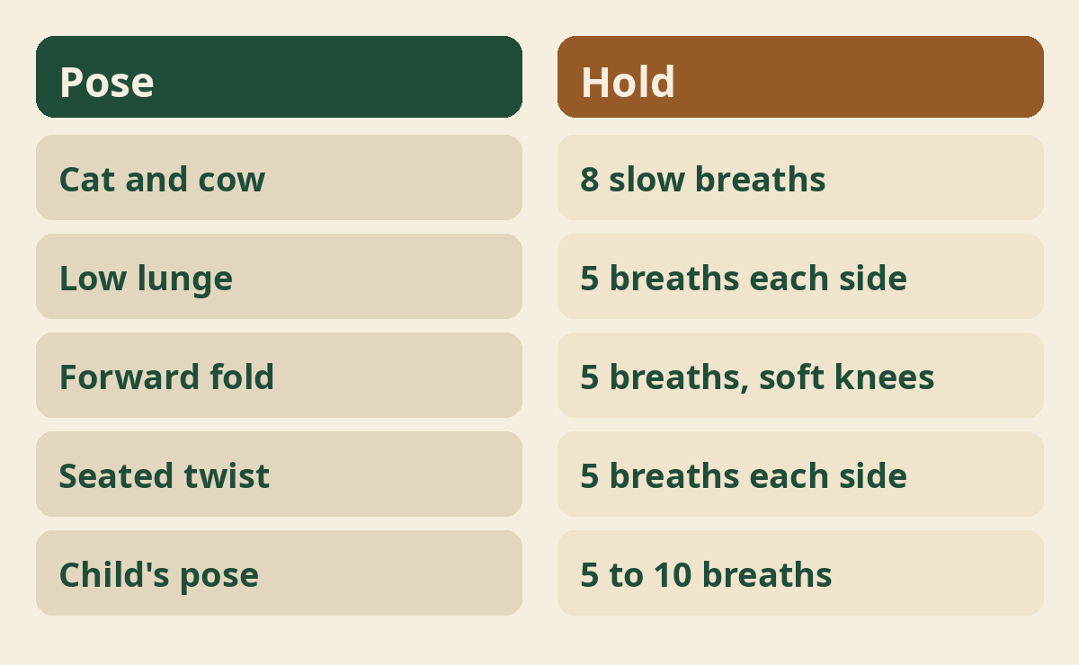 A gentle flexibility routine
