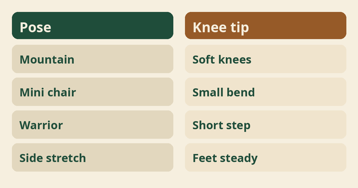 Knee-Friendly Standing Yoga for Beginners