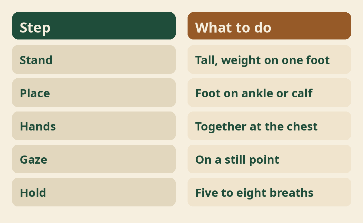 How to do tree pose