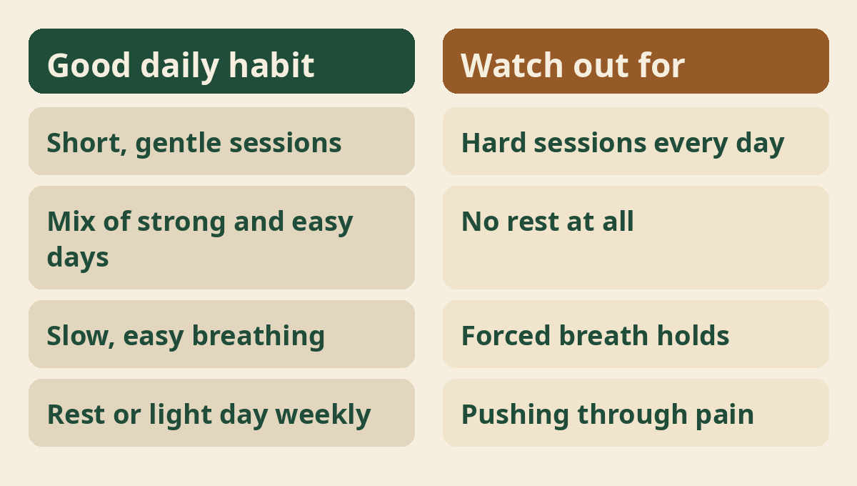 Good daily yoga habits and what to watch out for