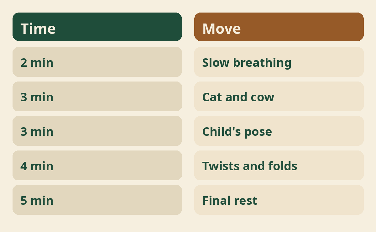 A calm evening yoga sequence