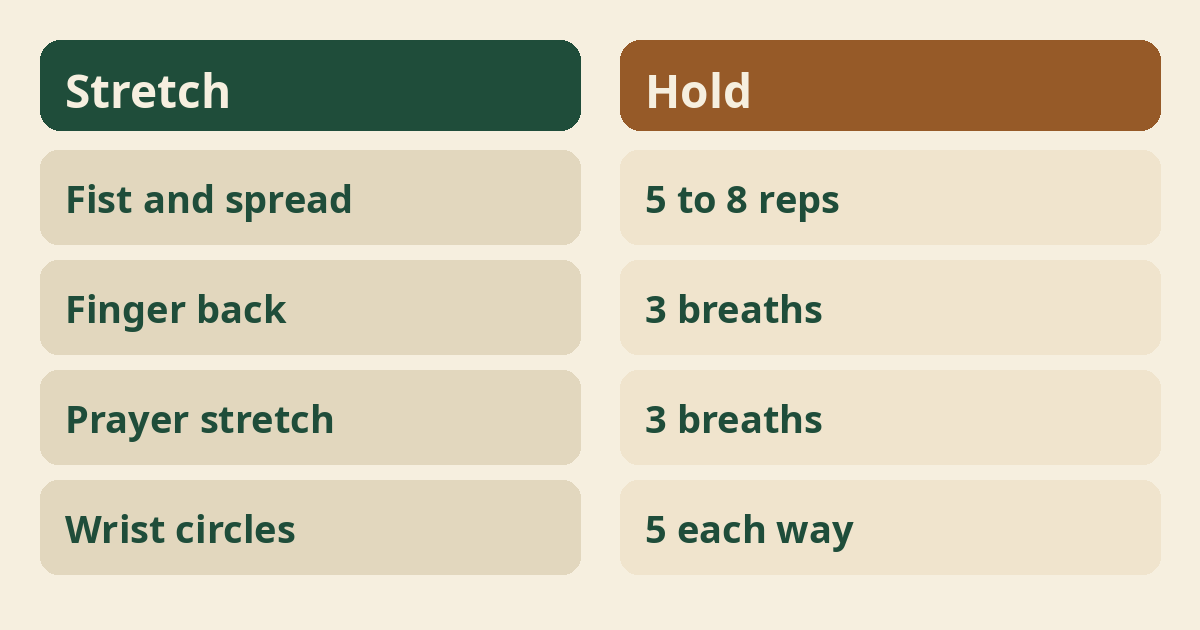 Finger and Hand Stretches for Beginners